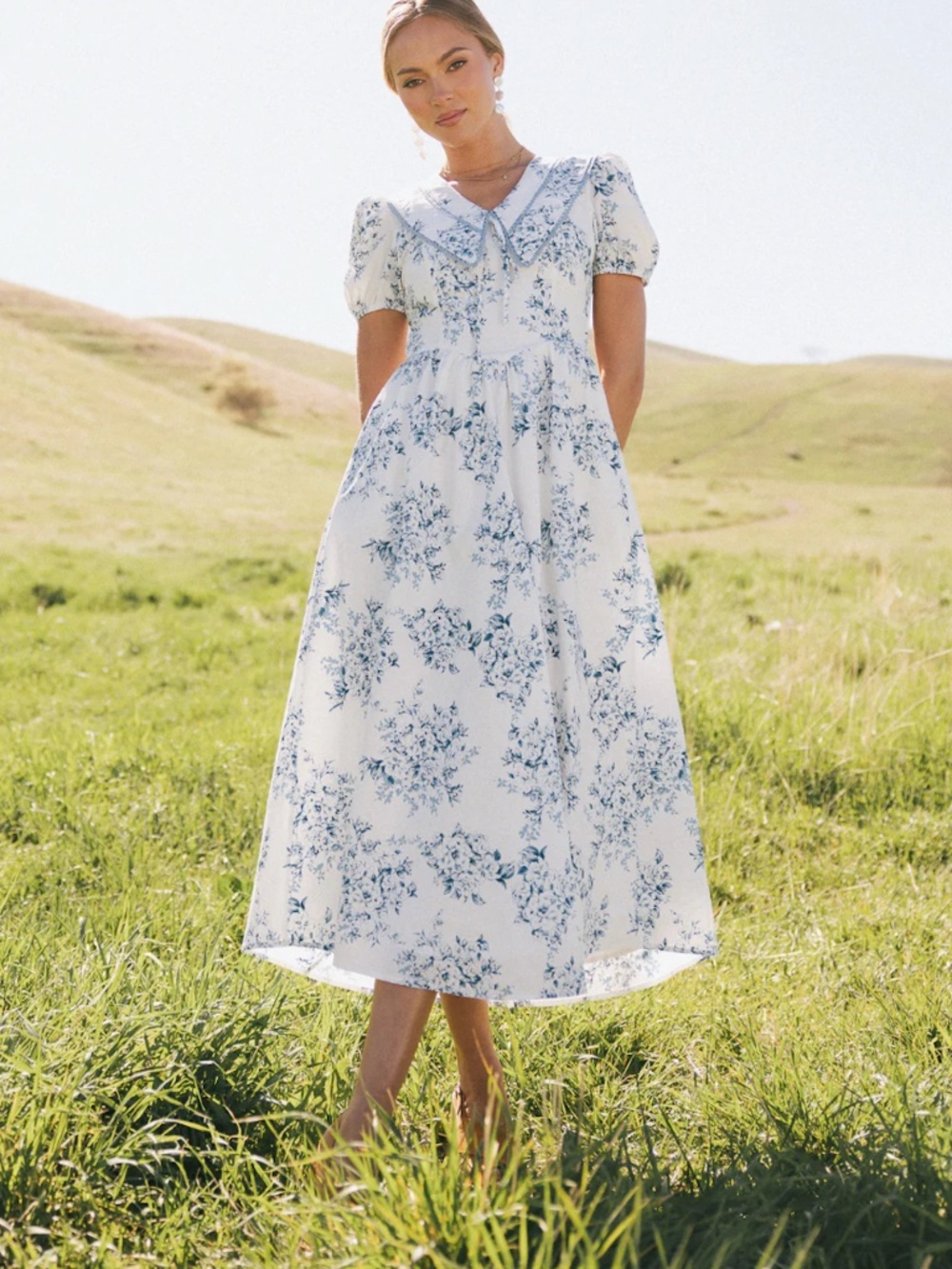 ISO Bohme Kylie Floral Midi Dress in XS